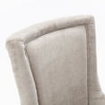 thumbnail image 6 of TRIPLE TREE 2-Piece Fabric Upholstered Chairs, Retro Dining Chairs with Rivets Trim and Neutrally Toned Solid Wood Legs, Mid-back Chairs with Padded Seat for Living Room, Beige, 6 of 8