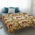 thumbnail image 4 of Brown Desert Camels Blanket Soft Cozy Warm Throw Blanket for Couch, Plush Fuzzy Flannel Fleece Blankets for Sofa, Tropical Date Coconut Trees Cords Leaves Bed Blankets Gifts for Men, 40"x60", 4 of 9