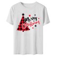 thumbnail image 3 of Uootdi Christmas T shirts for Women Gift Merry Christmas Shirt Xmas Holiday T shirt Christmas Lights Casual Tee Tops, 3 of 4