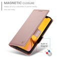 thumbnail image 4 of Allytechgroup for Apple iPhone XR Case Wallet, Retro PU Leather Slim Fit Business Style Magnetic Closure Cards Slots RFID Blocking Phone Case for Women Men, Rosegold, 4 of 6