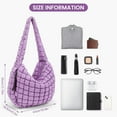 thumbnail image 6 of CNV Quilted Tote Bag Large Carryall Puffer Shoulder Bag Lightweight Padding Hobo Bag, 6 of 12