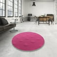 thumbnail image 3 of Ahgly Company Indoor Round Patterned Neon Pink Area Rugs, 3' Round, 3 of 6