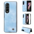 thumbnail image 1 of Allytech Thin PU Leather Case for Samsung Galaxy Z Fold 4 5G (2022), Lightweight Front PC Frame Anti-Scratch Foldable Folio Protective Case for Samsung Z Fold 4 (7.6 inch), Lightblue, 1 of 8