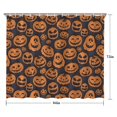 thumbnail image 5 of Classic Halloween Pumpkins Pattern Shower Curtain 84"x72" ,Bathroom Decorative Shower Curtains Set with 12 Hooks,Modern Waterproof Washable Shower Curtain, 5 of 6