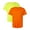 Neon Safety Orange/Yellow 2 Pcs, variant on High Visibility Short Sleeve Workwear Tee, 100% Polyester Hi Vis Reflective Performance T-Shirts for Men (Neon Safety Orange 6 Pack, 2XL)