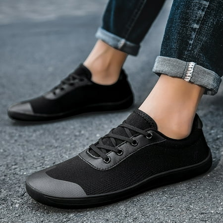 

UIX Men Sports Shoes Fashionable New Pattern Simple Solid Color Thick Sole Comfortable Outdoor Mountaineering Shoes Comfortable Non Slip Lace Up Shoes