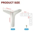 thumbnail image 2 of Uxcell Metal Furniture Legs Triangle Furniture Feet DIY Replacement Legs Modern Style Silver 5.9 Inch, 2 of 5