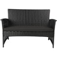thumbnail image 6 of Baner Garden 4-Piece Outdoor Furniture Complete Set with Black Cushions, 6 of 10