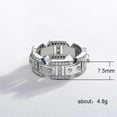 thumbnail image 6 of APIPEE Mens Titanium Ring Wedding Band Cubic Zirconia Accessories Punk Style Ring With Gift Box, 6 of 8