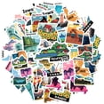 thumbnail image 2 of 35pcs Colorful Stickers State Stickers Travel Stickers Landmark Decals for Suitcase Laptop Guitar, 2 of 9
