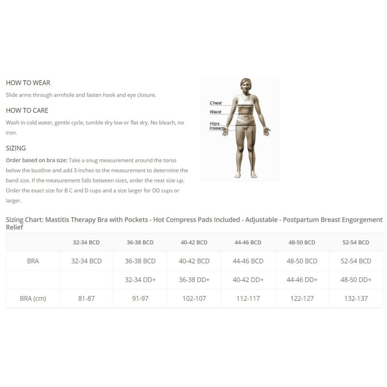 Underworks Mastitis Therapy Bra with Pocket Hot Compress Pads