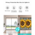 thumbnail image 4 of Window Privacy Film Summer Sunflower Stained Glass Window Film Decorative Sun Block Window Cover Vintage Wooden Botanical Floral Window Clings Static Adhesive Sticker for Bathroom 35.4"x78.7", 4 of 7