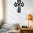 thumbnail image 5 of HELLOYOUNG Vintage Iron Cross Wall Sculpture Metal Wall Art  Sculptures Modern Church Farmhouse Decor Christmas Thanksgiving Gift, 5 of 6