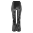 thumbnail image 5 of Arlun,Women's Oversized High Waisted Velvet Flared Pants Trendy Stretchy Solid Color Business Casual Trousers Ladies Elegant Elastic Waisted Baggy Lounge Joggers Grey XXL, 5 of 5