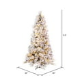 thumbnail image 2 of Vickerman 5.5' x 36" Flocked Atka Pine Artificial Christmas Tree, 3mm LED Color Changing Lights, 2 of 5