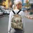 thumbnail image 7 of JIALIOU Mini Backpack Purse for Women Quilted Casual Daypack Small Travel Shoulder Bag, Eagle Clouds Feather, 7 of 7