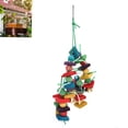 thumbnail image 2 of Riousery Multicolored Natural Wooden Blocks Parakeet Chewing Toy for Macaws Pet Birds Thin String - 6.69 inches / 17 cm, 2 of 9