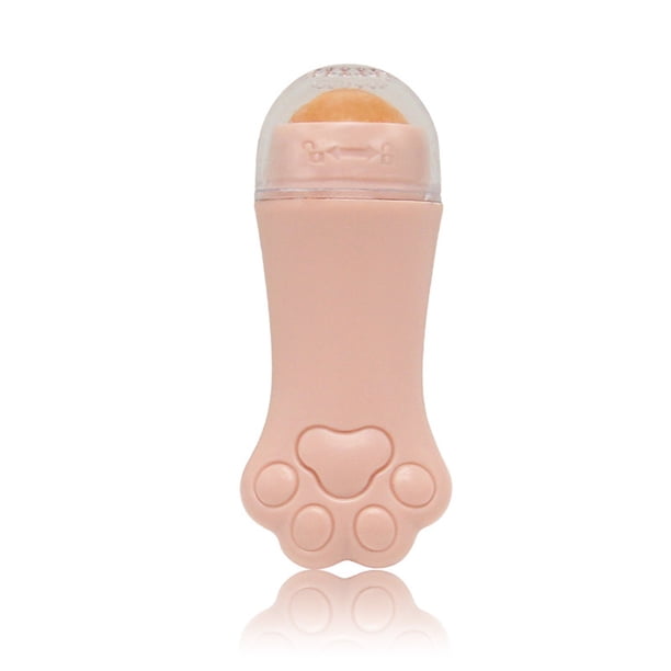 Qarigey Rodillo absorbente de aceite para el rostro, cuidado de la piel, masaje de limpieza Facial para el acné, piedra rodante, absorción de mano Maquillaje Facial Rosado Qarigey CE012149-02B