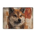 thumbnail image 7 of Area Rugs For Living Room Decor - Vintage Shiba Inu Art Soft Anti Slip Throw Washable Rugs 5x7 For Bedroom, Indoor Carpet For Bedroom Living Room 80x58In, 7 of 7