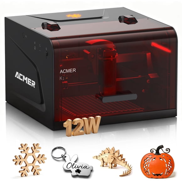 Máquina grabadora láser ACMER K1 Desktop 12W para madera, acrílico