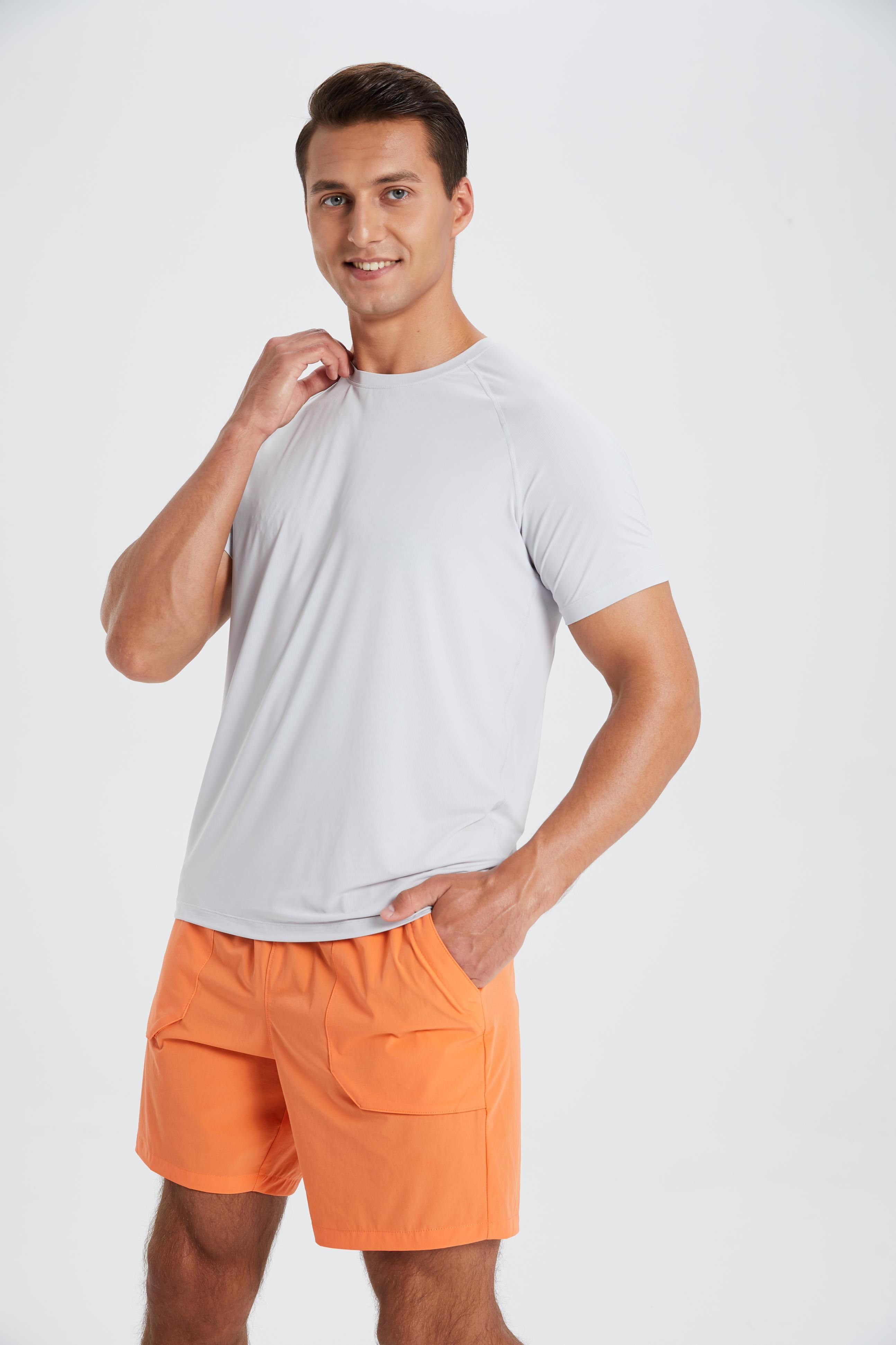 BALEAF Men's Quick Dry Short Sleeve T-Shirt Sun Protection Running Workout Shirts