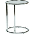 thumbnail image 4 of OSP Home Furnishings Yield Glass Circle Table in Chrome Finish with Glass Top, 4 of 5