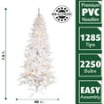 thumbnail image 5 of Fraser Hill Farm Clear Prelit LED White Fir Christmas Tree, 7.5', 5 of 5