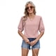 thumbnail image 3 of Camisa de Corta Abullonada para Mujer, Top de Verano, Rosa, Talla M, 3 of 6
