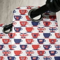 thumbnail image 3 of Ambesonne London Grommet Curtain, Tea Party Flag Cups, 50" x 96", Vermilion Navy Blue, 3 of 6