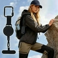 thumbnail image 4 of 2/1PCS AntiTheft Phone Tether with BeltClip Retractable Steel Line Locking Carabiner Preventive Drops Leash for Travel Hiking CellPhone Lanyard Durable Nylon Tether, 4 of 7