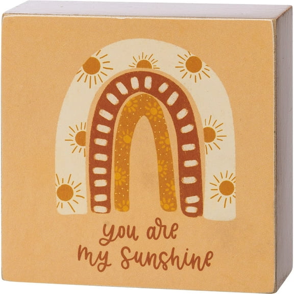 Primitives By Kathy 112578 You Are My Sunshine Block Sign, 3-inch Square