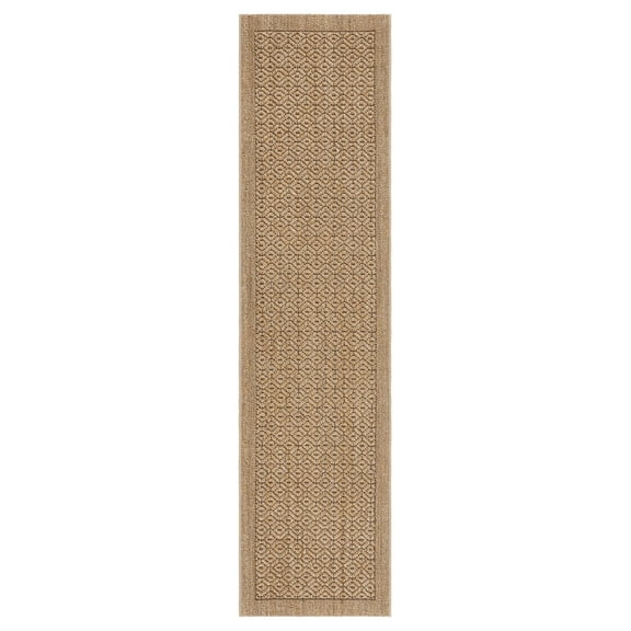 SAFAVIEH Palm Beach Jannine Geometric Runner Rug, Natural, 2' x 8'