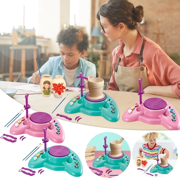 Xihbxyly Ventas Hoy Liquidación Mujeres Máquina de Alfarería para Niños, Juguete para Hacer Tú Mismo, Juego de Máquina de Alfarería