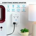 thumbnail image 6 of Merkury Innovations Smart 4-Outlet Wall Extender, 15A 1800W, Wi-Fi Enabled, Works with Alexa & Google Assistant – White, 6 of 10