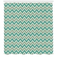thumbnail image 3 of Ambesonne Chevron Shower Curtain, Angular Stripes Pattern, 69"Wx84"L, Pale Sage Green Beige, 3 of 3