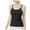Black, variant on AherBiu Womens Tank Tops with Built in Bra Cropped Camisole Shirt Spaghetti Strap Stretch Comfy Basic Layer Pajamas Undershirts
