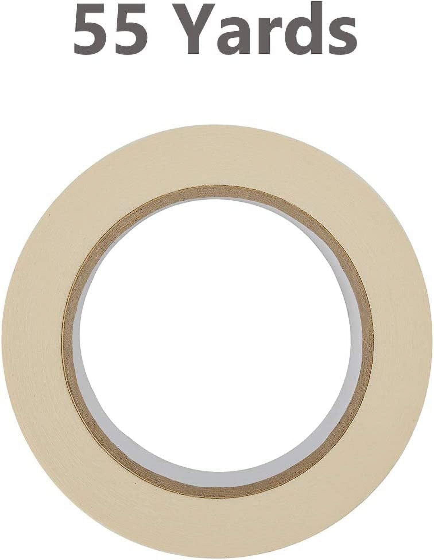 Wide Masking Tape 2 inches, White Masking Tape Bulk Multi Pack, General Purpose & High Performance, 1.95 inches x 55 Yards x 4 Rolls (220 Total Yards)
