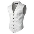 thumbnail image 3 of Dpytoraw Mens Court Style Fashion Single Suit Vest Sleeveless Jacket, 3 of 4