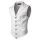 thumbnail image 3 of Chaleco de traje de estilo corte de hombre: chaqueta sin mangas de poliéster, color liso, ocio de moda, tallas S-XXXL para trabajo/fiesta, 3 of 7