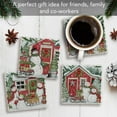 thumbnail image 4 of Thirstystone "Snowman's Farmhouse" 4-Pack  Tumbled Tile Coasters, 4 of 7