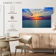 thumbnail image 5 of Elephant Stock Golden Beach Sunrise Wall Art - Horizontal Canvas Wall Art - Living Room Wall Decor - Beach Canvas - Blue And Orange Decor - 24" x 16", 5 of 8