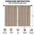 thumbnail image 2 of Blackout Kids Curtains,Brown and White Checkerboard Pattern Childrens Insulated Curtains Set Of 2,Bedroom Essentials,Toddler Room Decor 52"x84", 2 of 5
