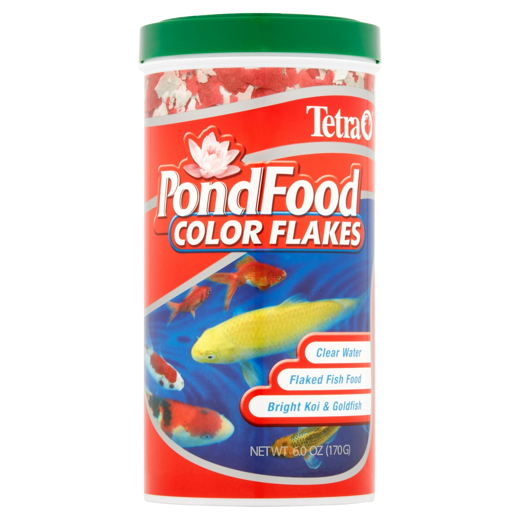 TetraPond PondFood Color Flakes, Color-Enhancing Flaked Fish Food for Small Ponds, 6 Oz.