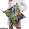 thumbnail image 4 of Ambesonne Tropical Fabric by the Yard Upholstery, Exotic Aloha Palm Leaves, 2 Yards, Indigo and Multicolor, 4 of 4