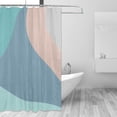thumbnail image 3 of Polyester Fiber Shower Curtain, Abstract Line Art Shower Curtain, Metal Buckled Eye Waterproof Shower Curtain, Can Be Washed-72x72in, 3 of 8