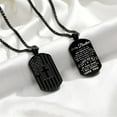 thumbnail image 5 of APSVO Black Dog Tag Cross Necklaces for Men Boys to My Brother Gifts from Sister Brother American Flag Pendant Chain Religious Birthday Graduation Fathers Day Jewelry Gifts Teen Him Adults Male Kids, 5 of 7