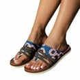thumbnail image 4 of Cameland Women's New Foreign Trade Plus-size Retro Strap Patchwork Color Clip Toe Miter Beach Slippers, 4 of 7