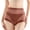 Brick Red, variant on Womens Underwear Comfortable Full Coverage High Waist Abdominal Thin Ice Non Marking Body Shaping Briefs Breathable Panties