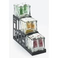 thumbnail image 2 of Cal Mil 1604-55 Squared Stainless Steel 3 Jar Display - 4 x 12 x 10.5 in., 2 of 2