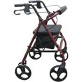 thumbnail image 2 of Aluminum Rollator with Removable Wheels, Red, 2 of 3
